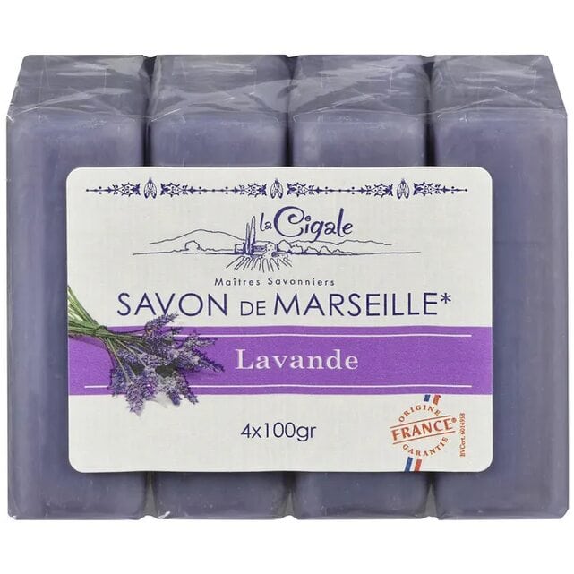 La Cigale Savon de Marseille Мыло марсельское Лаванда 4 шт по 100 г