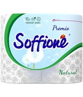 Туалетная бумага 3 слоя 4=8 Natural Soffione