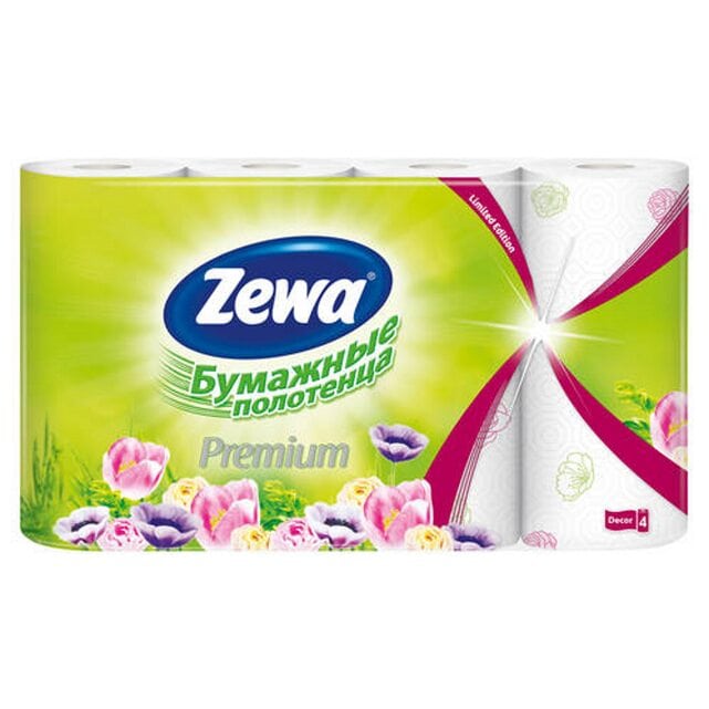 Zewa Премиум Декор бумажные полотенца 2 слоя 4 штуки Limited edition
