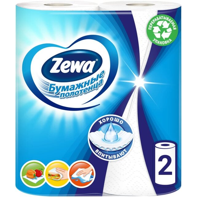 Zewa Standard Белые бумажные полотенца 2 слоя 2 штуки