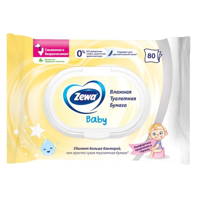 Zewa Baby Влажная туалетная бумага 80 листов