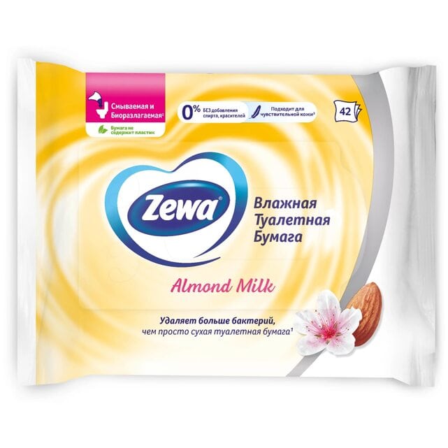 Zewa Almond Milk Влажная туалетная бумага 42 листа
