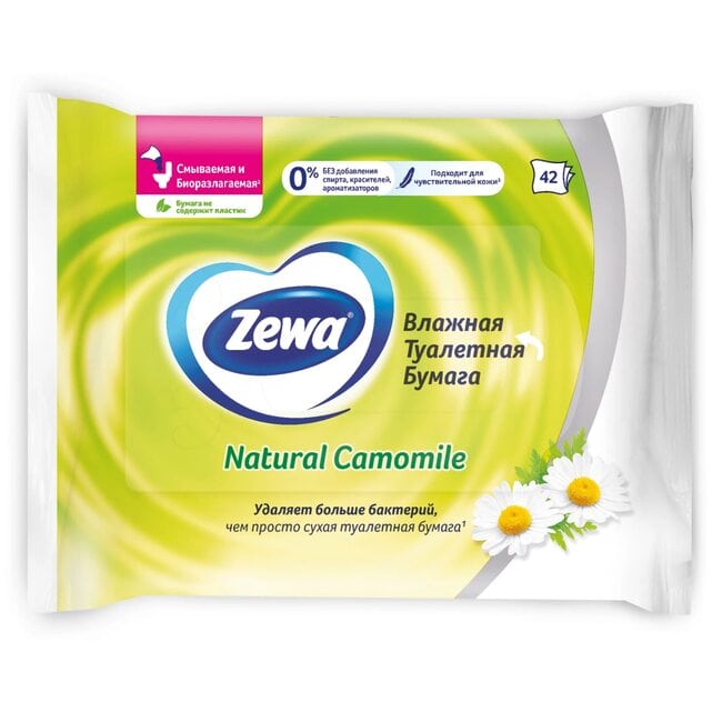 Zewa Natural Camomile Влажная туалетная бумага 42 листа