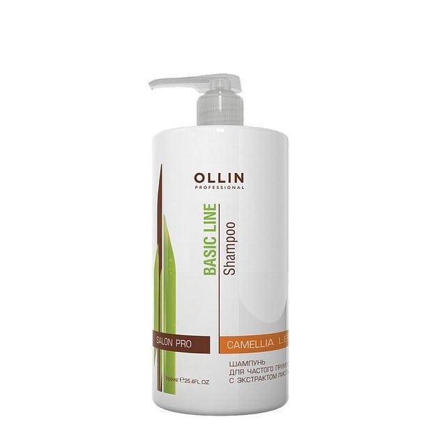 Ollin Basic Line Шампунь для частого применения с экстрактом листьев камелии 750 мл