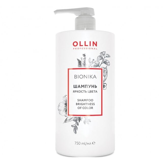 Ollin BioNika Шампунь для окрашенных волос яркость цвета 750 мл